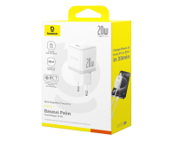 Baseus Ładowarka sieciowa Palm 20W USB-C - biała - 1502173 - zdjęcie 3